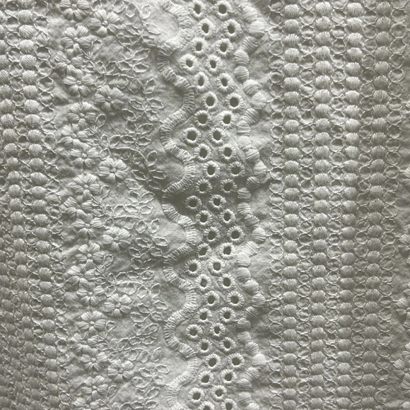 Talori White Eyelet Ruffled Mini Dress Sz M - Picture 4 of 7